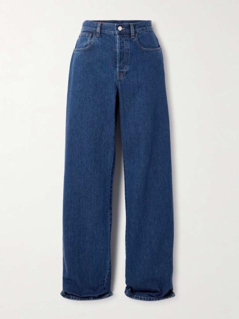 High-rise straight-leg jeans