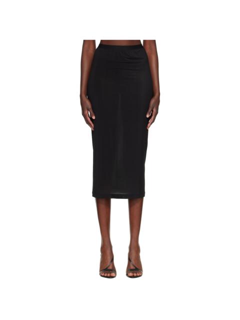 WARDROBE.NYC Black Sheer Midi Skirt