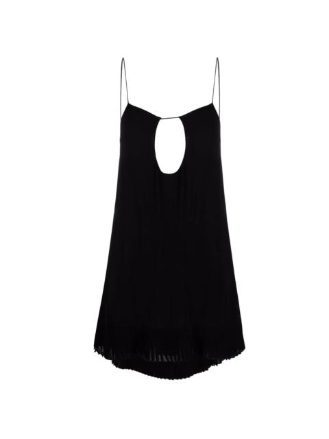 short dress in crepe viscose