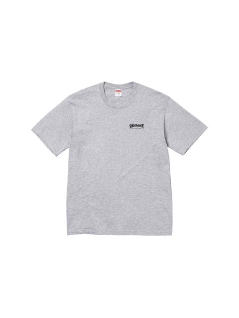 Supreme　Thrasher Cross Tee　Heather Grey Buy Supreme x Thrasher Cross Tee 'Heather Grey' - FW24T4
