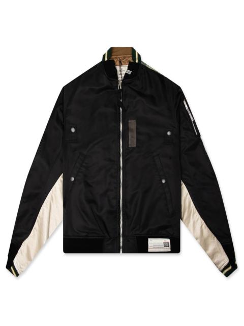 Maison MIHARAYASUHIRO FRONT BACK COMBINED FLIGHT JACKET - BLACK