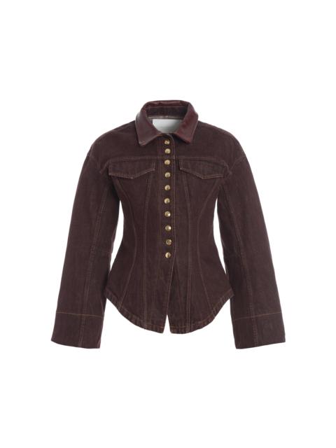RÙADH The Lennox Denim Jacket burgundy