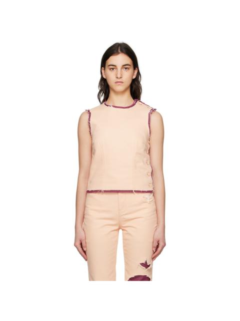 Raf Simons Pink Doubled Denim Tank Top