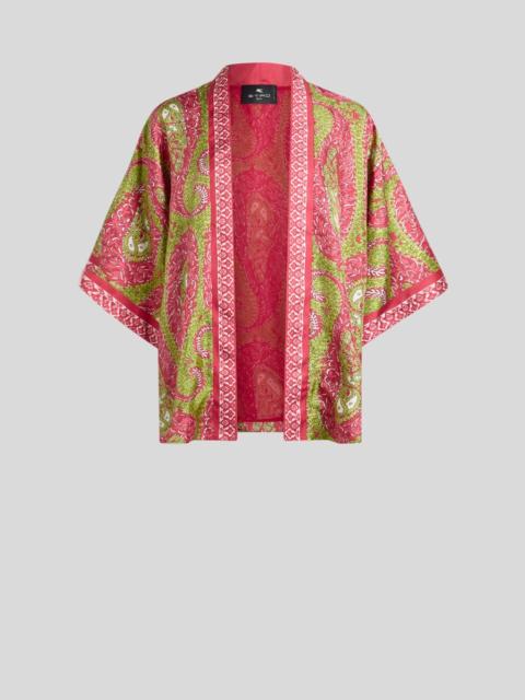 Etro SILK TWILL KESA WITH PAISLEY FOLIAGE MOTIF