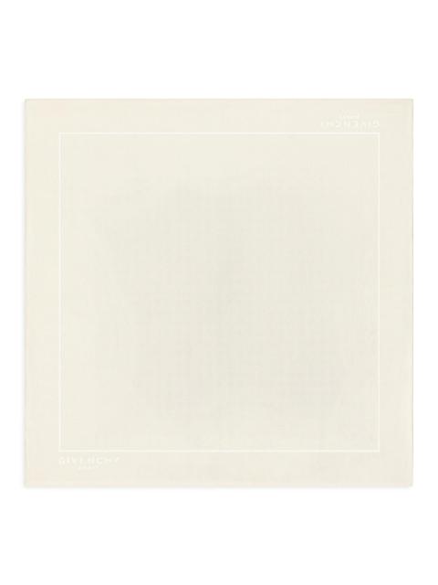 Givenchy Men's Paris Pocket Square in Silk Jacquard - Off White