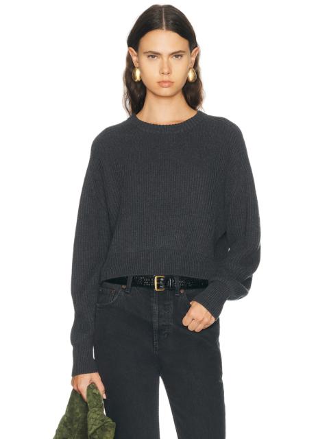 Enza Costa Cotton Cashmere Raglan Sweater