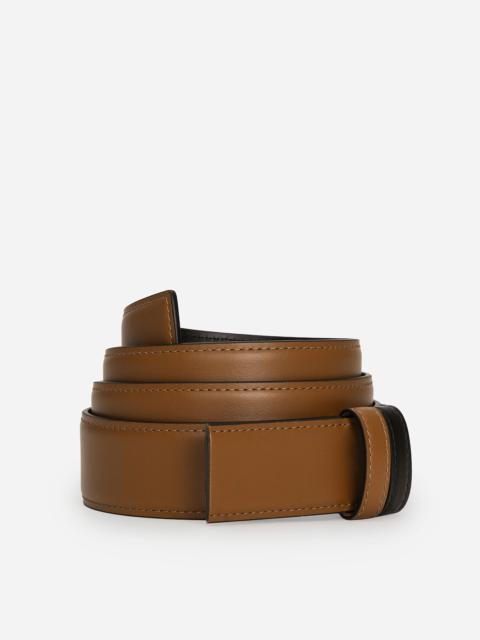 Dolce & Gabbana Reversible calfskin belt strap