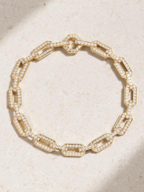 DAVID YURMAN 18-karat gold diamond bracelet Gold