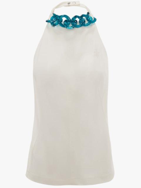 CHAIN LINK HALTERNECK TOP
