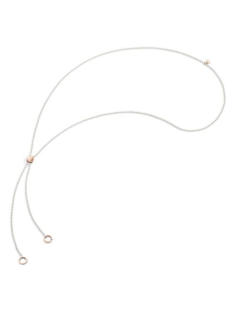 DoDo SILVER & ROSE GOLD BOLLICINE LARIAT NECKLACE