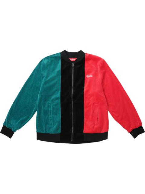 Supreme Velour Zip Up Jacket Black