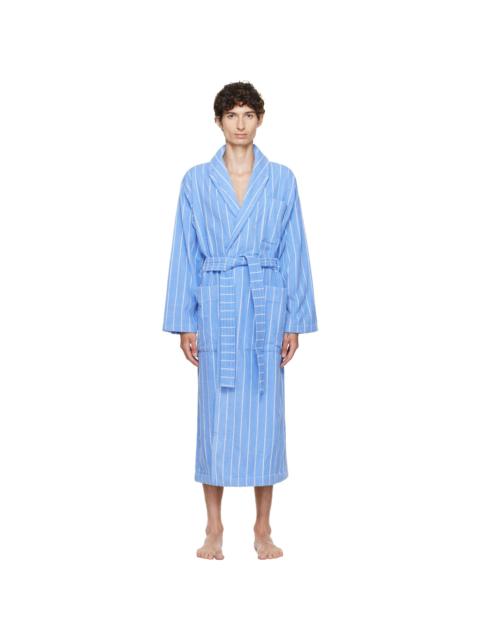TEKLA Blue & White Terry Classic Bathrobe