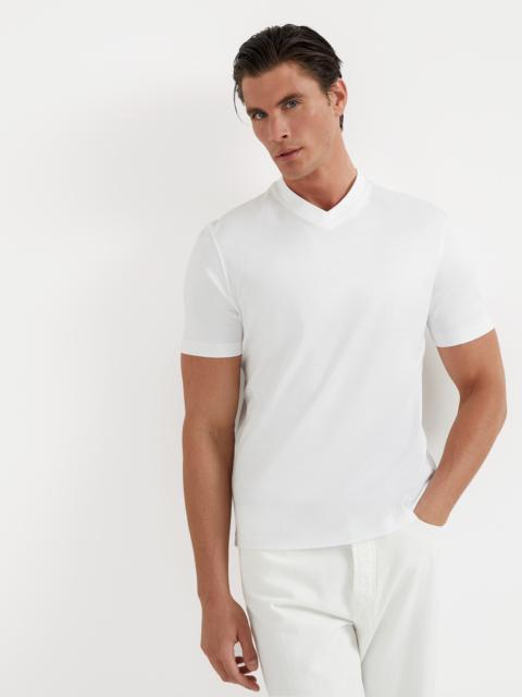 Brunello Cucinelli Cotton jersey V-neck T-shirt