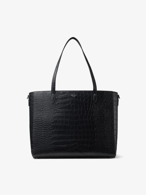 JIMMY CHOO Deelan
Black Croc-Embossed Leather Tote Bag