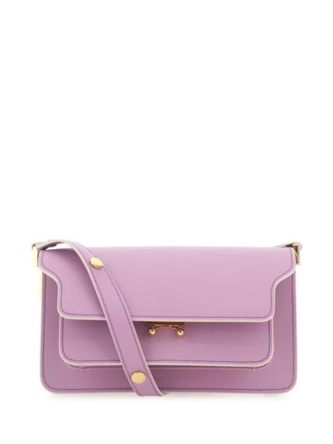 Lilac leather mini Trunk Soft shoulder bag