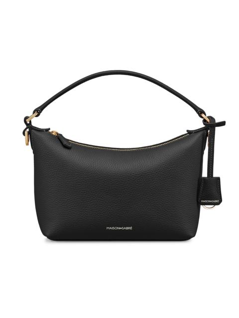 MAISON de SABRÉ Women's Small Leather Soft Hobo Bag - Black Caviar