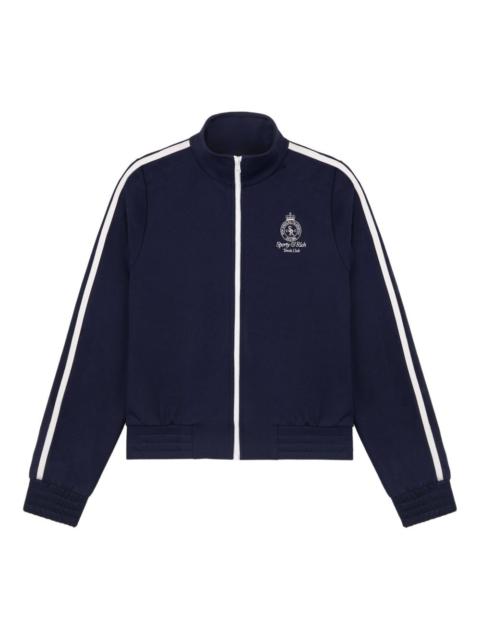 Sporty & Rich side-stripe zip-up track jacket