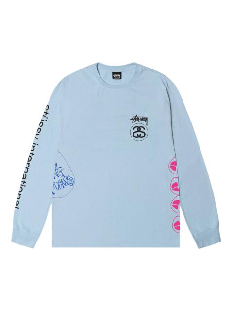 Stussy Test Strike Pigment Dyed Long-Sleeve Tee 'Sky Blue'