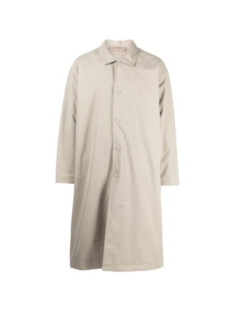 ESSENTIALS twill-weave single-breasted coat