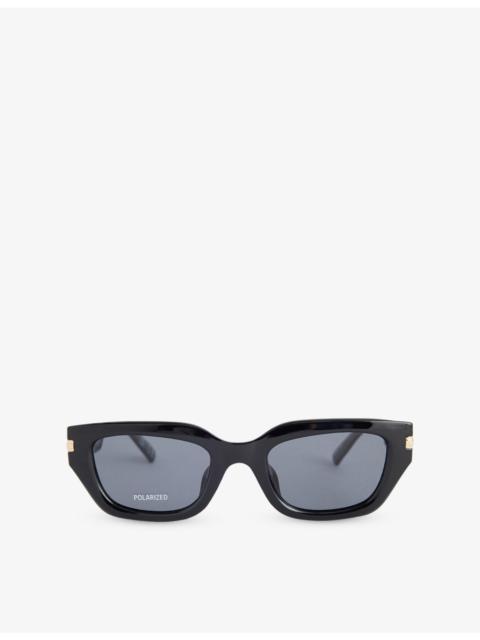Le Specs Cubito D-Frame Acetate Sunglasses