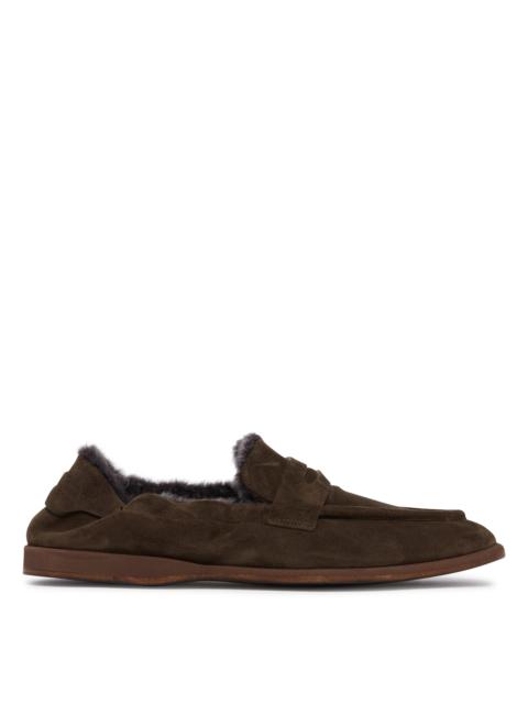 Brioni Brown Leather Loafers