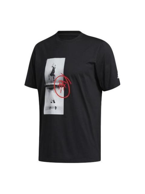 adidas Tmac Logo Basketball Sports Short Sleeve Black GE4108