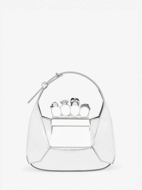 Alexander McQueen Women's The Jewelled Hobo Mini Bag in Silver