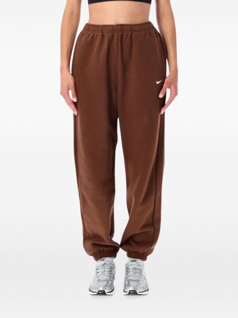 Nike Studio Fleece medium-weight high-rise oversized cuffed trousers