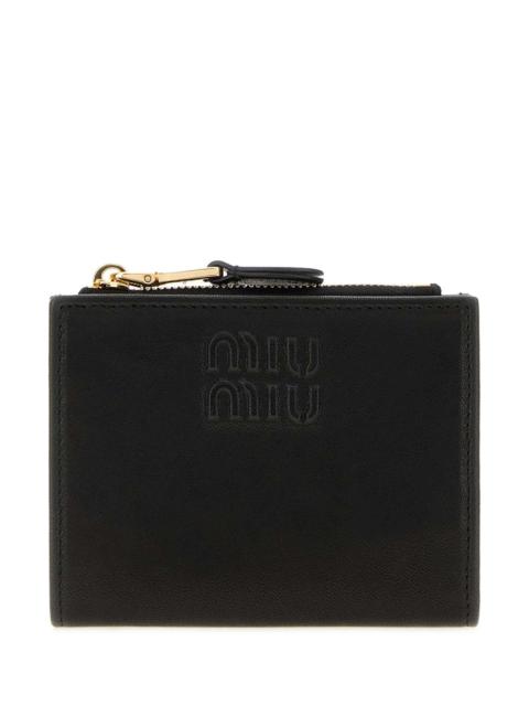 Miu Miu Miu Miu Nappa Leather Wallet — Black