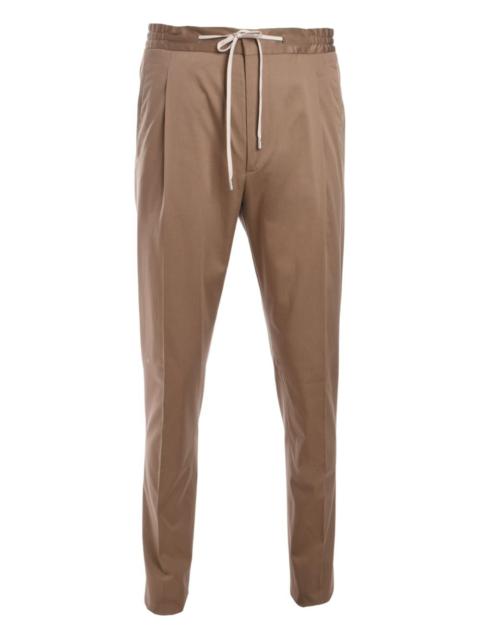 LARDINI pleated elasticated-waistband trousers