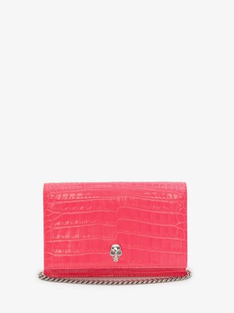 Alexander McQueen Small Skull Bag in Neon Pink