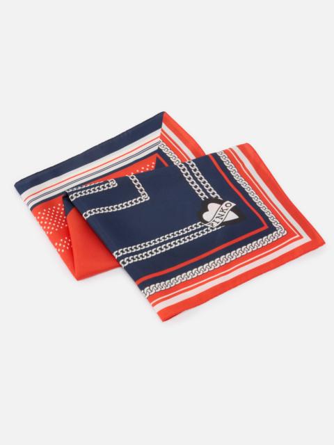 TWILL FOULARD WITH MARITIME PRINT