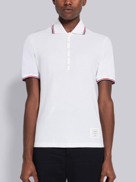 Thom Browne Classic Pique Stripe Short Sleeve Polo