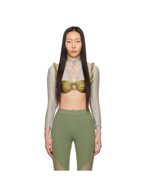 ISA BOULDER SSENSE Exclusive Blue Daughter Cardigan
