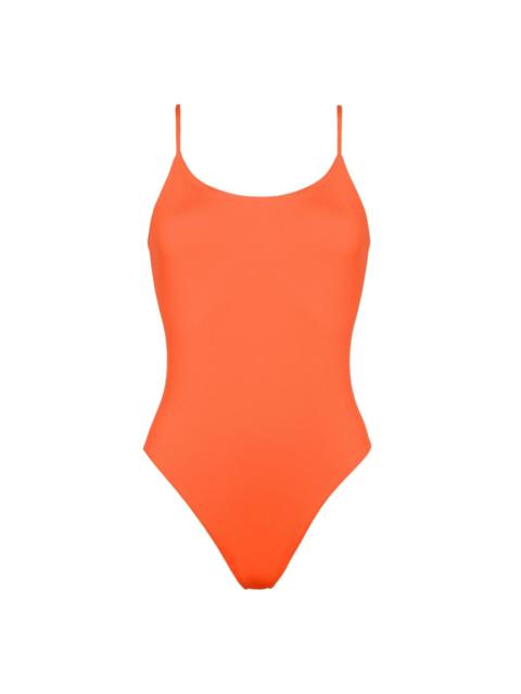 Techno open-back swimsuit