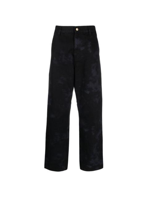 logo-patch regular pants