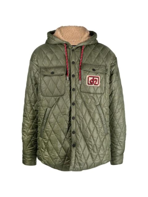 logo-patch quilted jacket