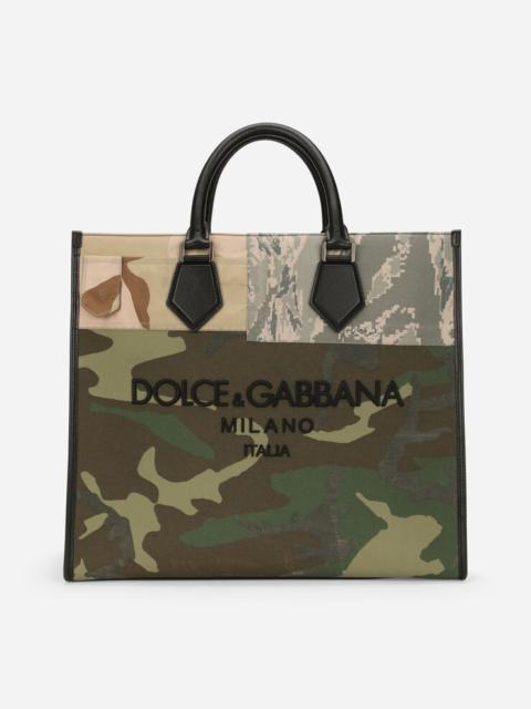 Dolce & Gabbana Camouflage patchwork shopper