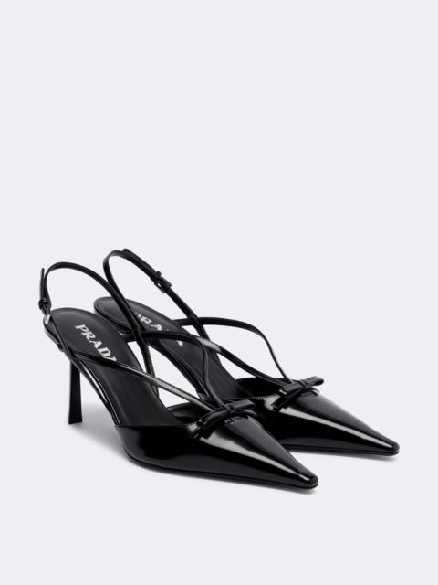 Prada Leather slingback pumps