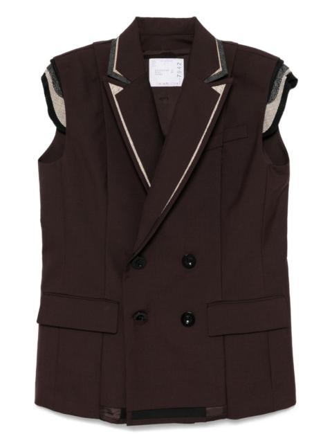 sacai double-breasted waistcoat