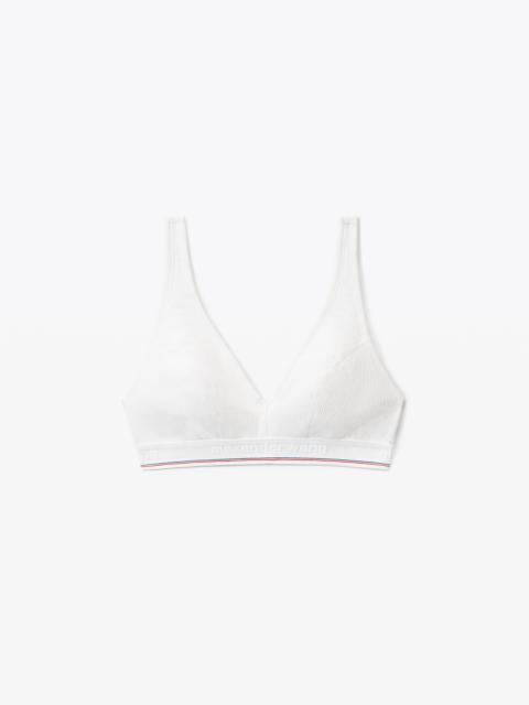 Alexander Wang V-Neck Bralette in Ribbed Jersey