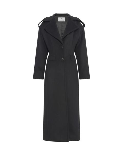 Heavy Wool & Shearling  Long Coat