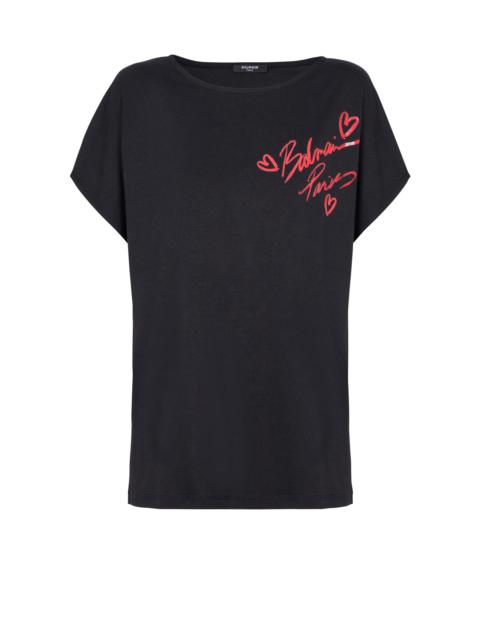 Balmain Short-sleeved Balmain Lipstick T-shirt