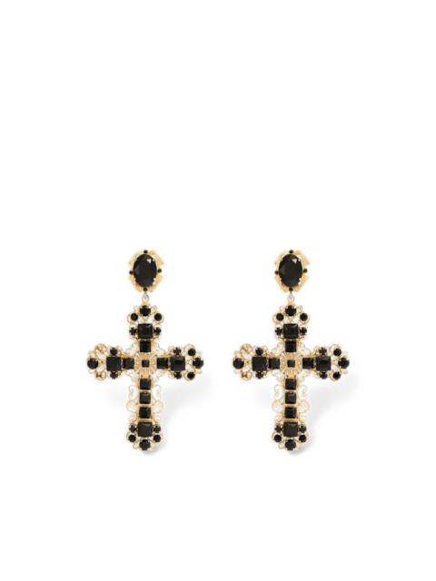Dolce & Gabbana clip earrings with crosses