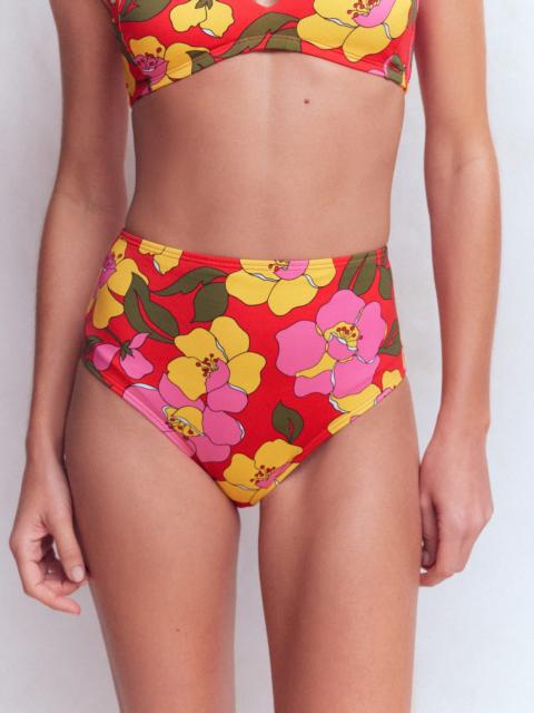 BODEN High Waisted Bikini Bottoms-Red, Radiant Bloom