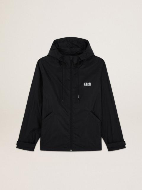 Men's windcheater with contrasting white logo and star