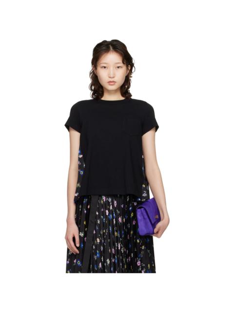 Black Floral Print T-shirt