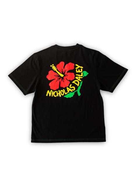 NICHOLAS DALEY Hibiscus Tee (Blue in Green Exclusive)