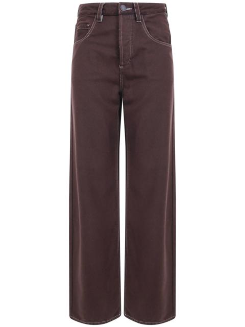 UMA WANG Pants Wool Brown "Phillis"