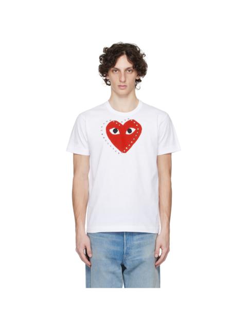 Comme des Garçons PLAY White Stud Print T-shirt